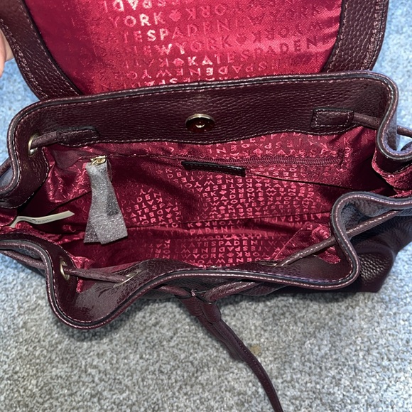 Brand new mahogany Kate spade leather back pack - Picture 5 of 6